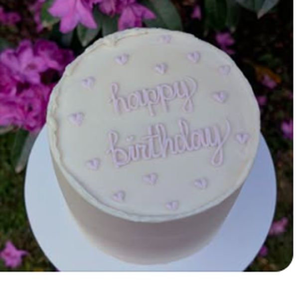 White birthday cake